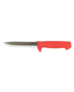 Fish Industry Knife, Carbon Steel, Propylene Handle, Red