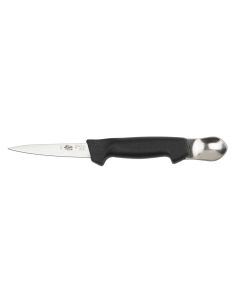 Gutting and Cleaning Knife, Propylene Handle with Spoon, Black