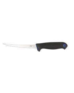 Narrow Fillet Knife, Elastomer Handle, Black