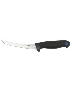 Curved Boning Knife, Elastomer Handle, Black