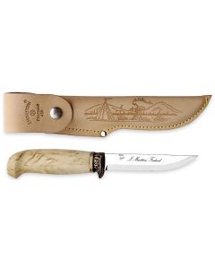 Hunting knife with bronze finger guard